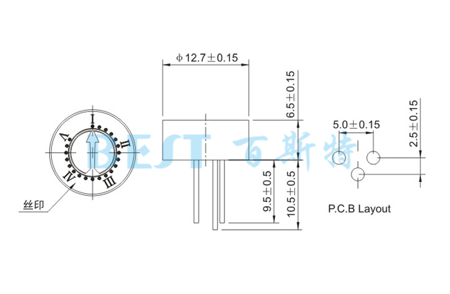電位器93PR參考圖紙 電位器93PR參考圖紙